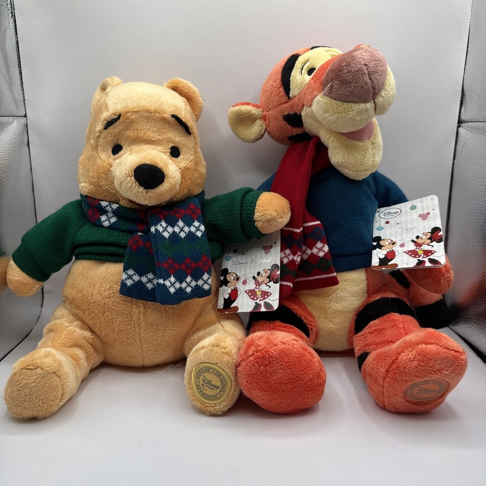 New Disney Store Holiday Winnie the Pooh & Tigger Christmas Sweater Tags